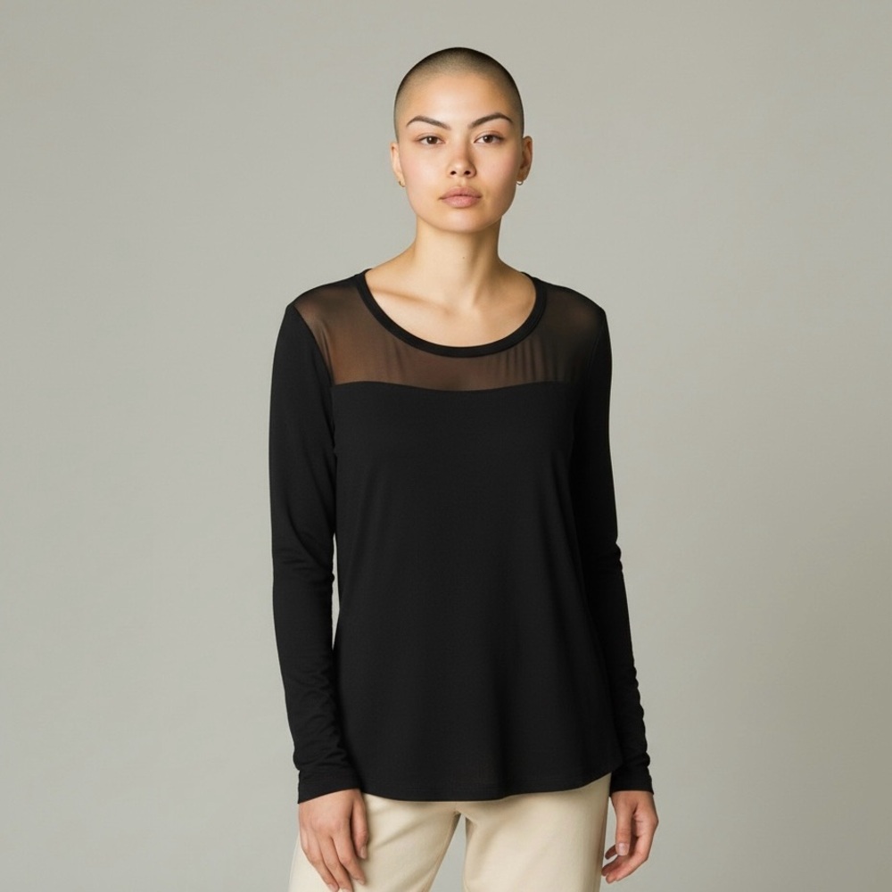 ISSI Sheer Long Sleeve Blouse